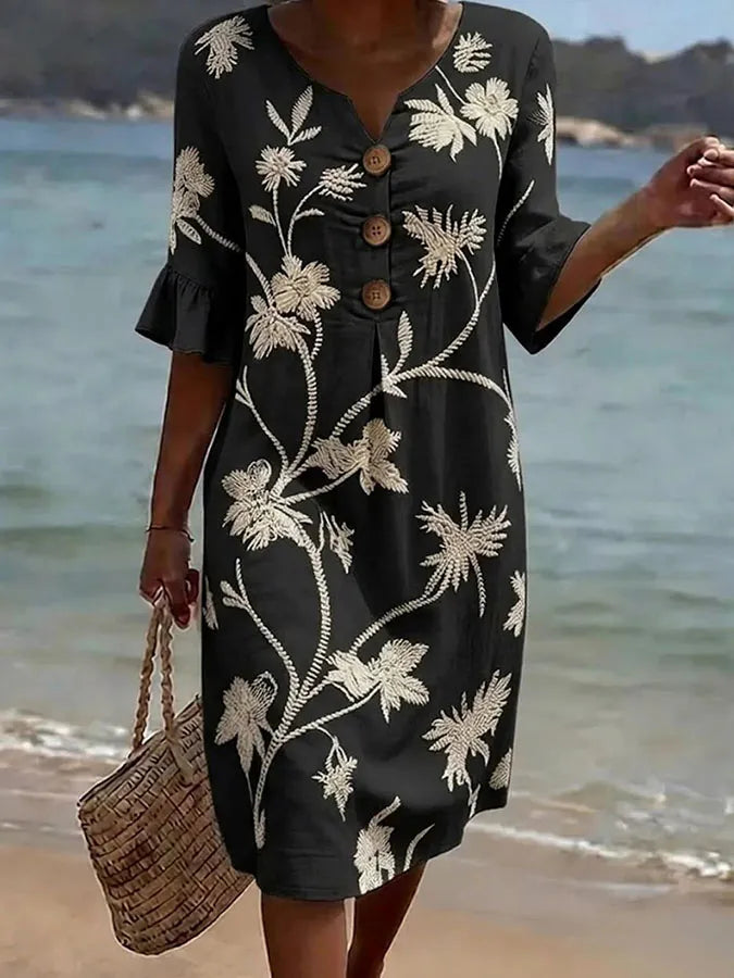 Olivia Sydney - Floral Print Casual Dress