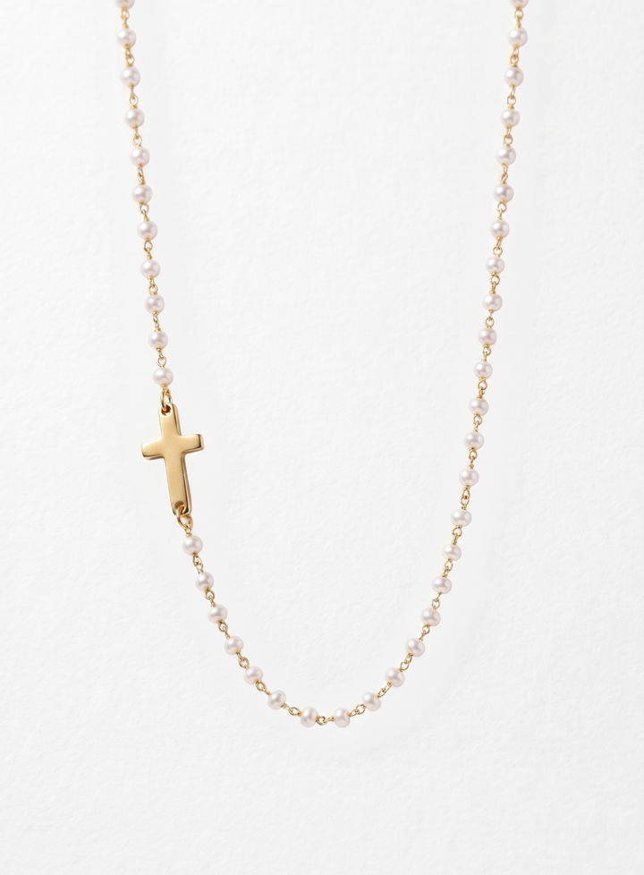 Olivia Sydney - Cross and Pearl Necklace