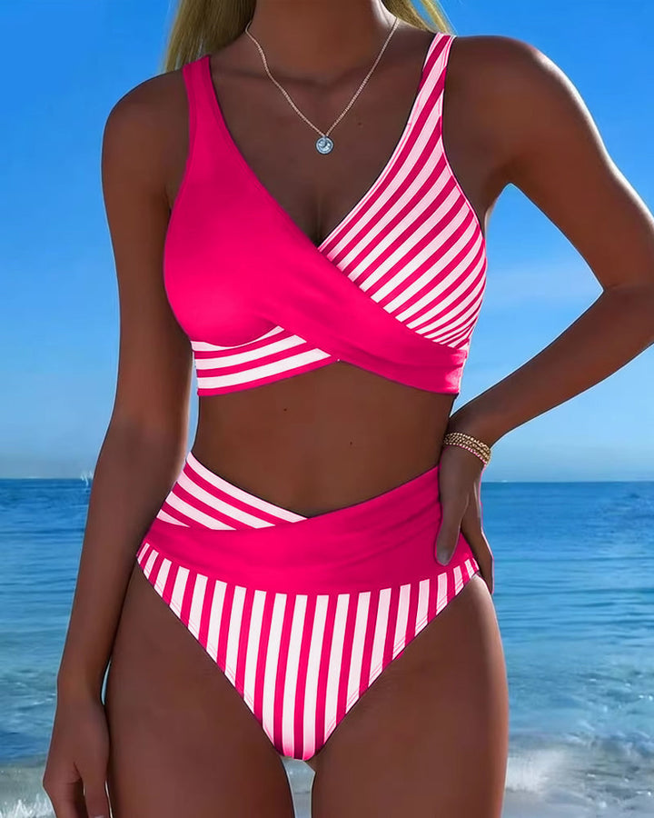 Olivia Sydney - Elegant Striped Bikini