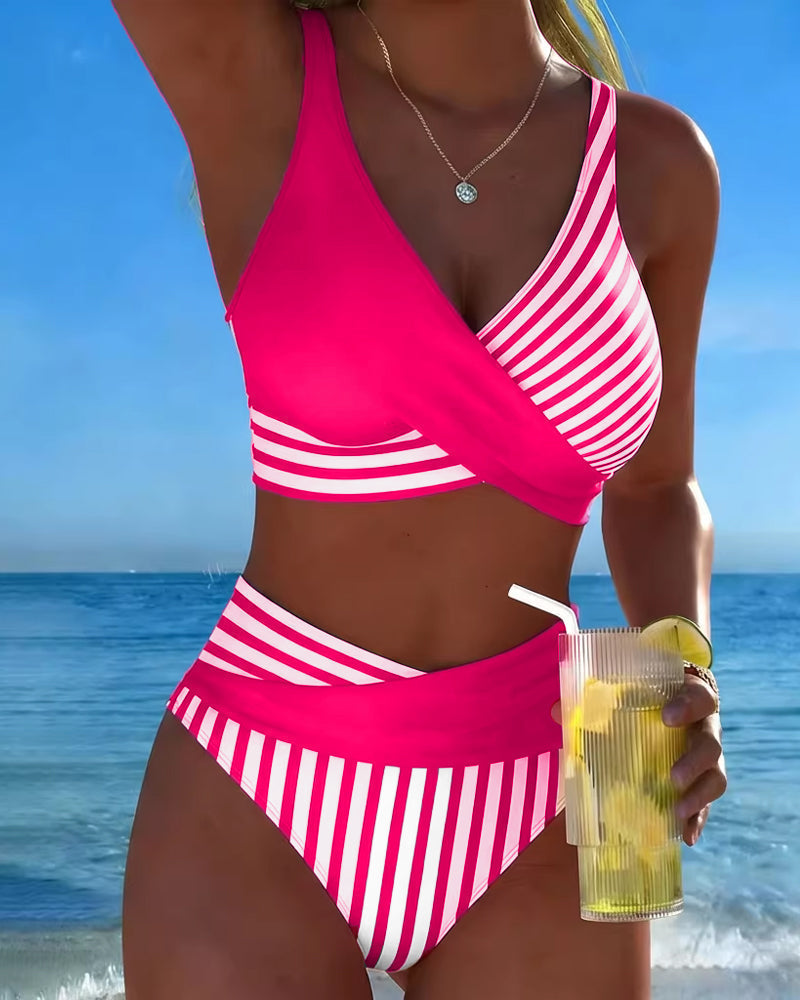 Olivia Sydney - Elegant Striped Bikini
