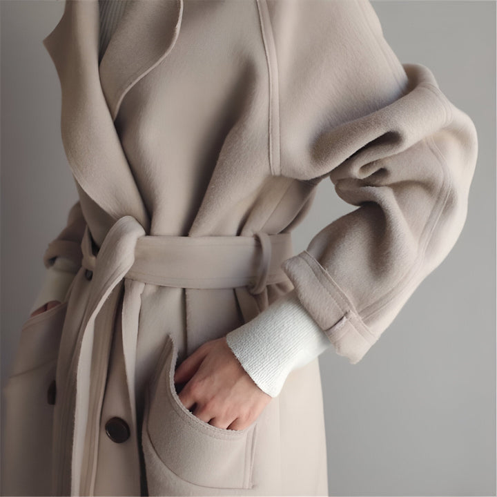 Olivia Sydney - Elegant coat with structured belt