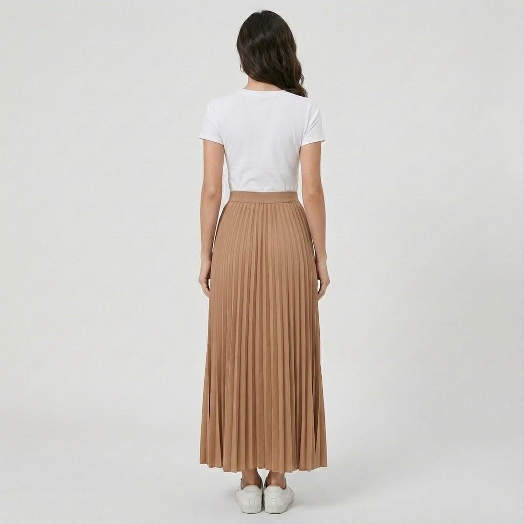 Olivia Sydney - Pleated Midi Skirt in Fluid Fabric
