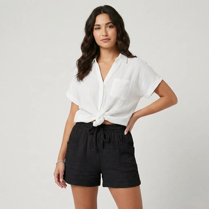 Olivia Sydney - Cotton Blend Loose Fit Shorts for Casual Summer Comfort