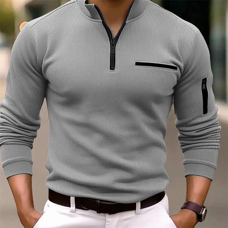 Olivia Sydney - Modern Masculine Stylish Zip-Up Sweater