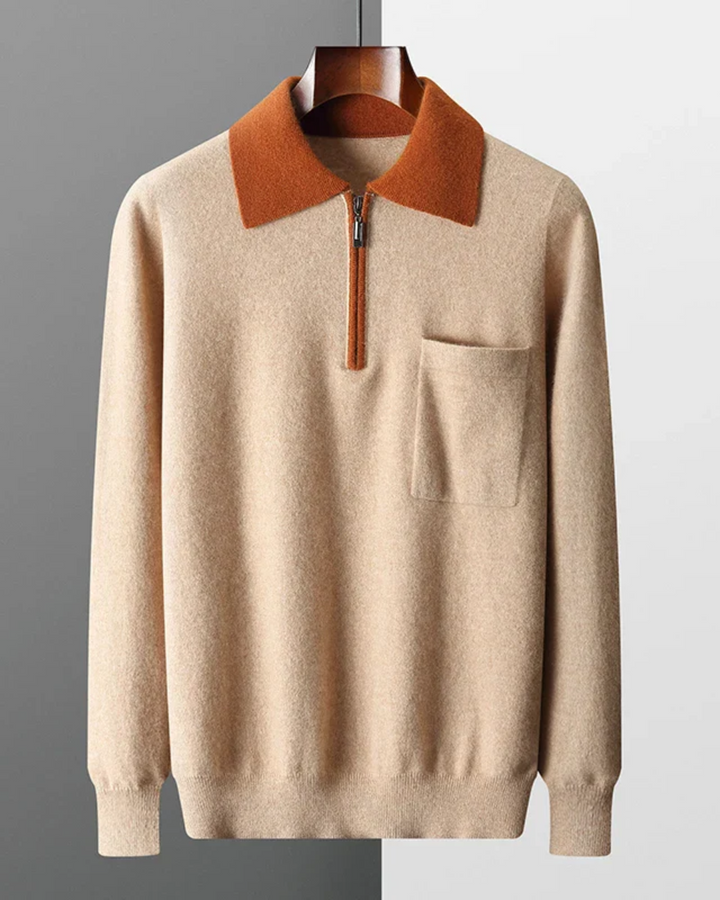 Olivia Sydney - Cashmere Polo with Zipper Closure