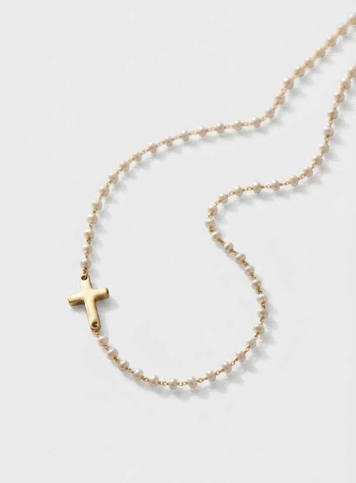 Olivia Sydney - Cross and Pearl Necklace