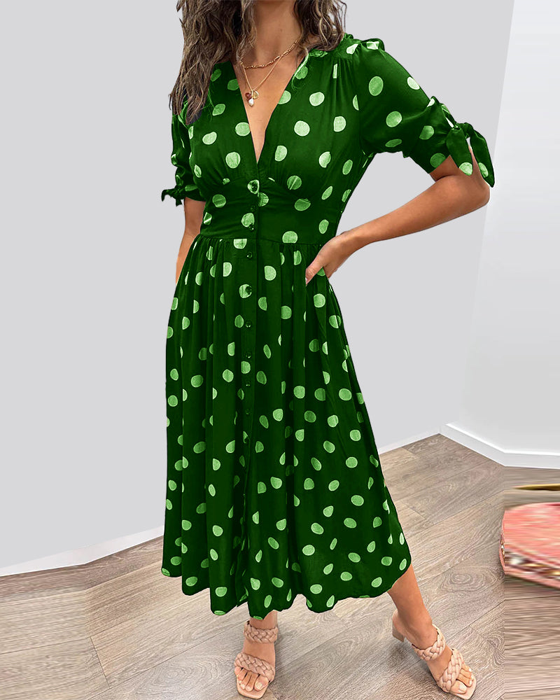 Olivia Sydney - Elegant Polka Dot Dress
