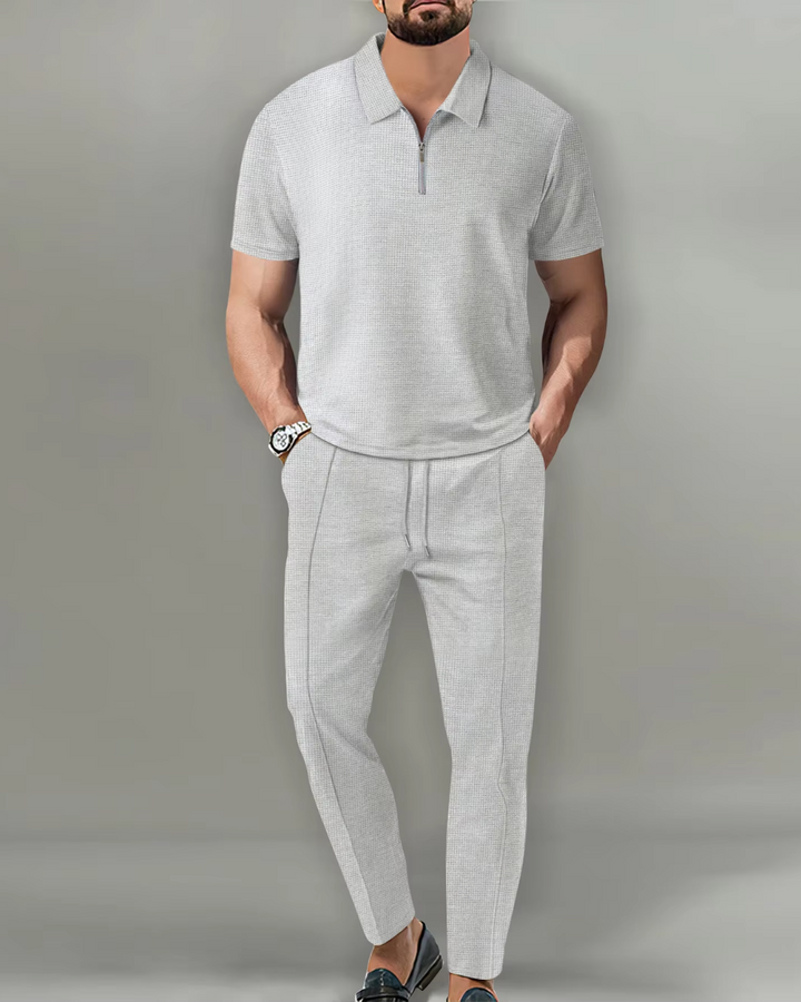 Olivia Sydney - 2 Piece Zip Polo Set