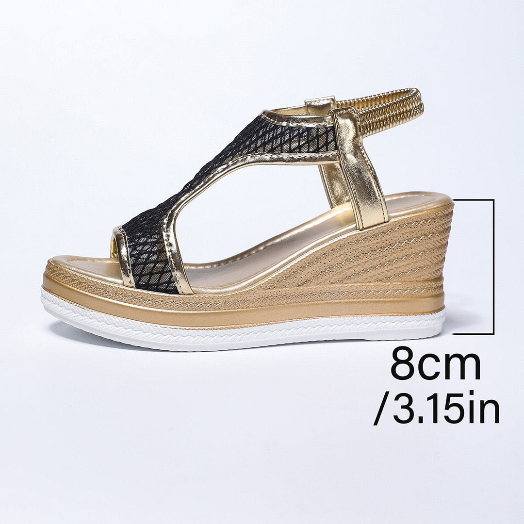 Olivia Sydney - Mesh High-Heeled Sandals for Confident Pairing