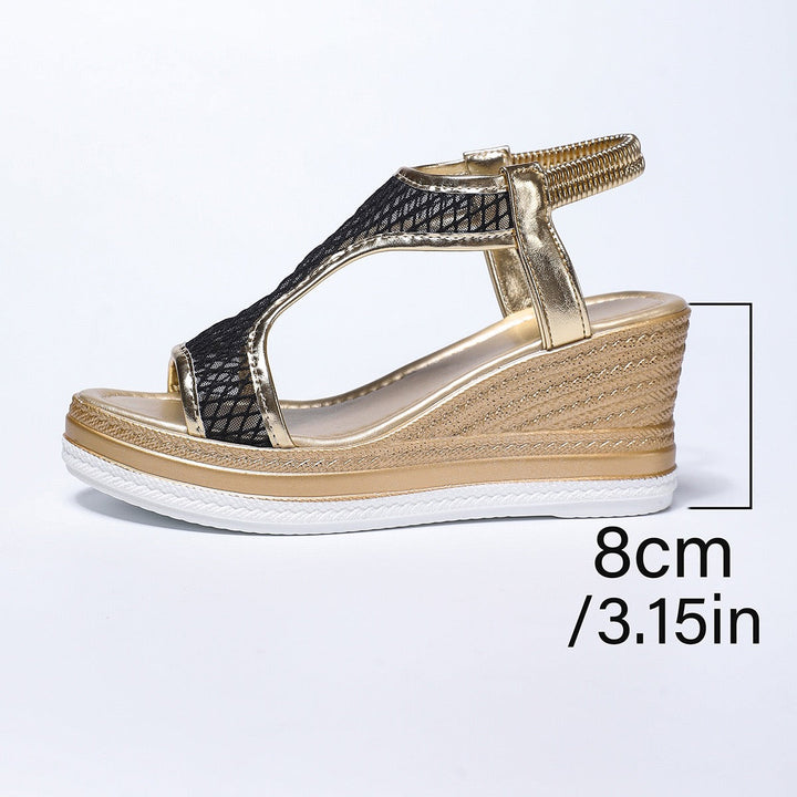 Olivia Sydney - Mesh High-Heeled Sandals for Confident Pairing