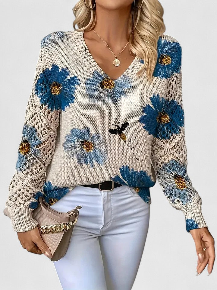 Olivia Sydney - Elegant Floral Print Sweater
