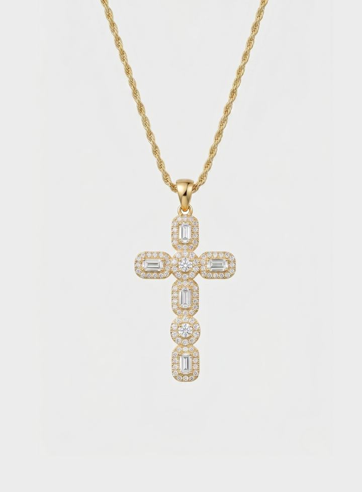 Olivia Sydney - Elegant Cross Necklace with Zirconias