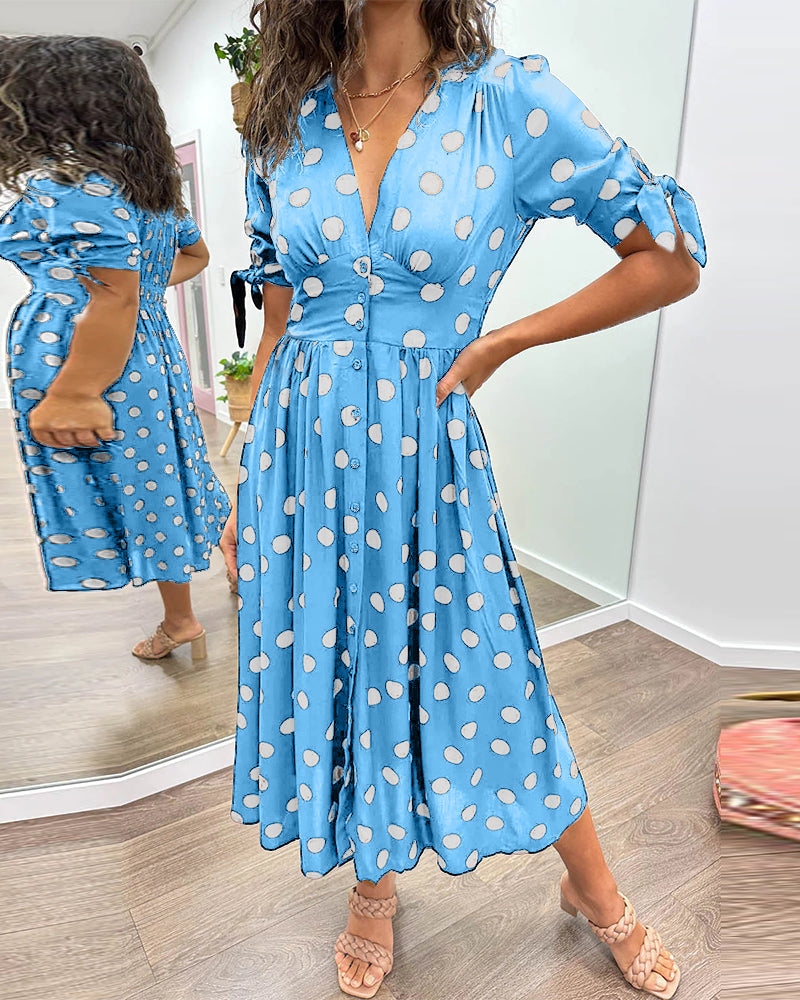 Olivia Sydney - Elegant Polka Dot Dress