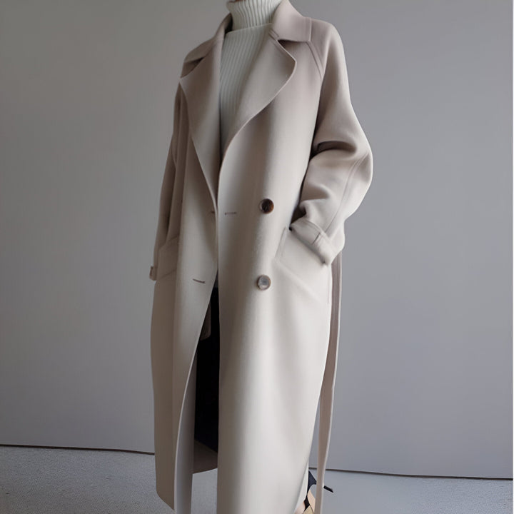 Olivia Sydney - Elegant coat with structured belt