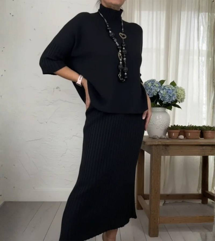 Olivia Sydney - Knit Set with Corduroy Skirt