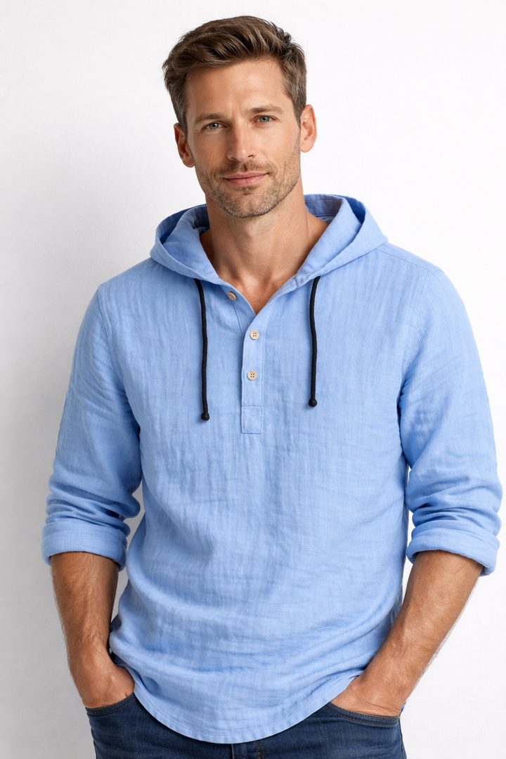 Olivia Sydney - Hooded Linen Shirt