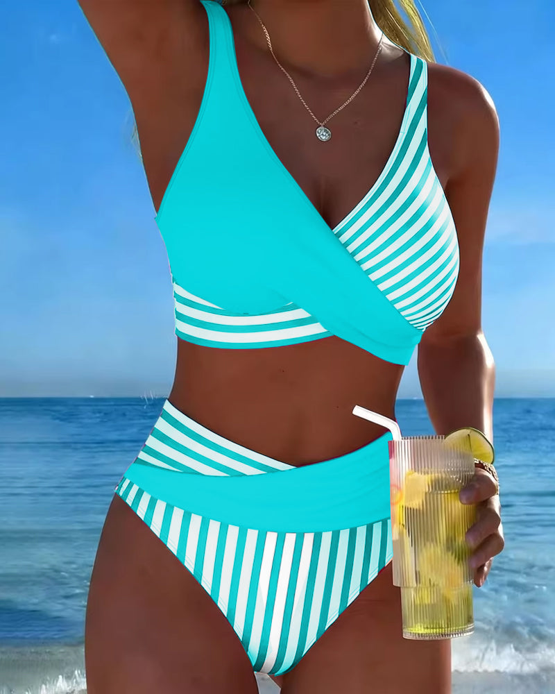 Olivia Sydney - Elegant Striped Bikini