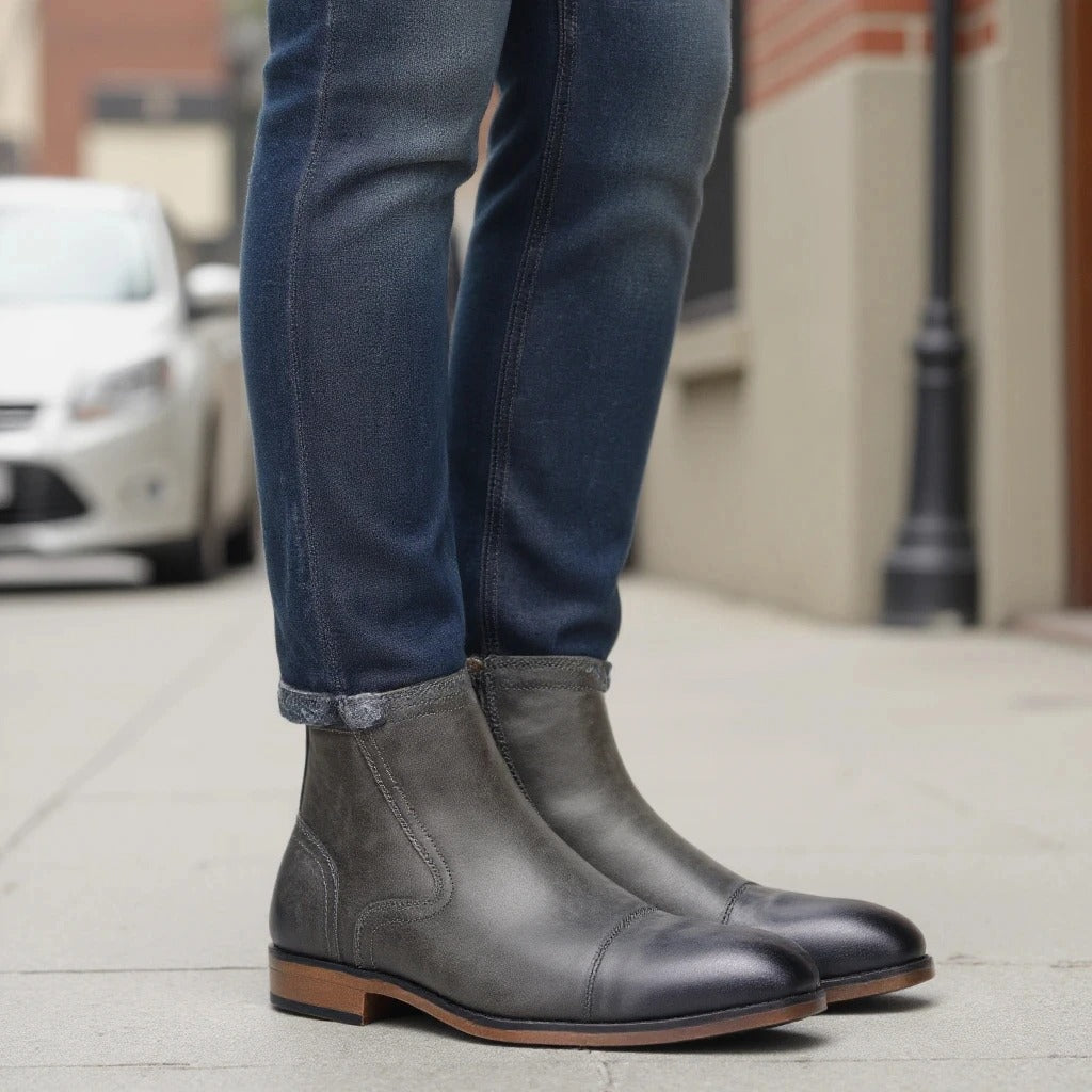 Olivia Sydney - Leather Chelsea Boots
