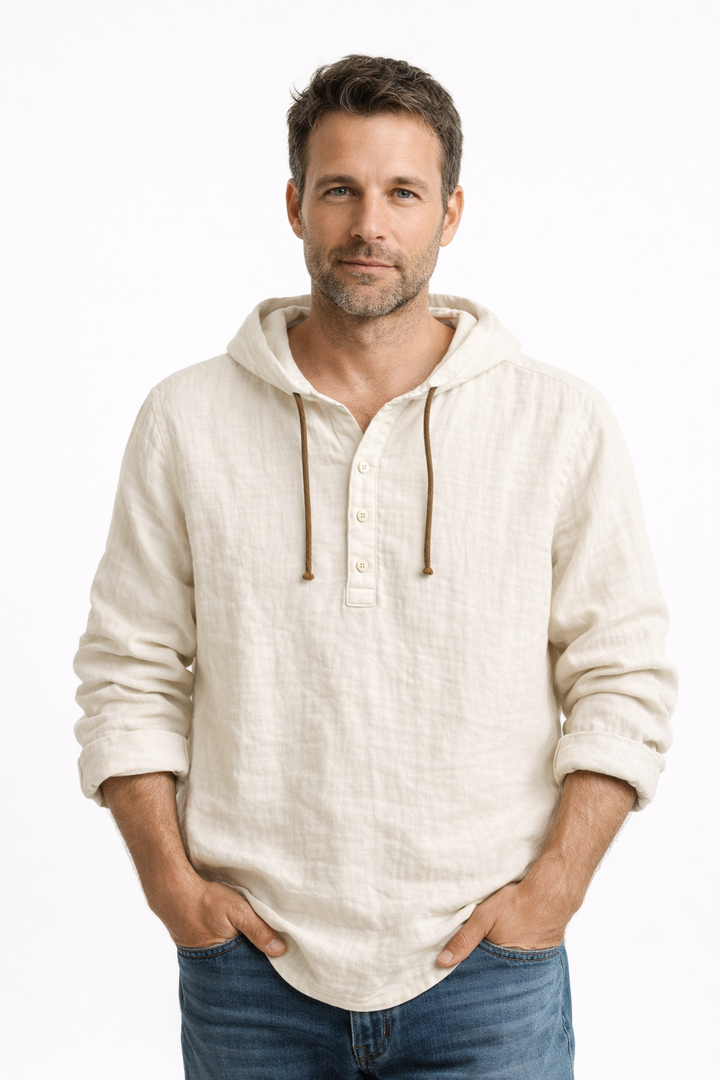 Olivia Sydney - Hooded Linen Shirt