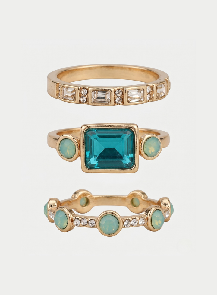 Olivia Sydney - Elegant Blue Ring Set