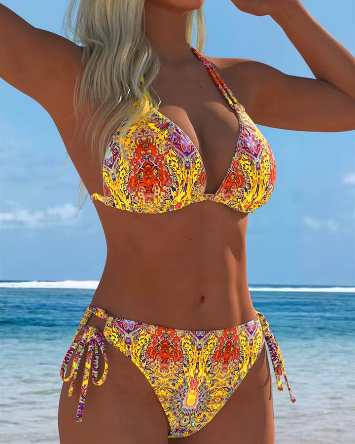 Olivia Sydney - Printed Halter Neck Bikini