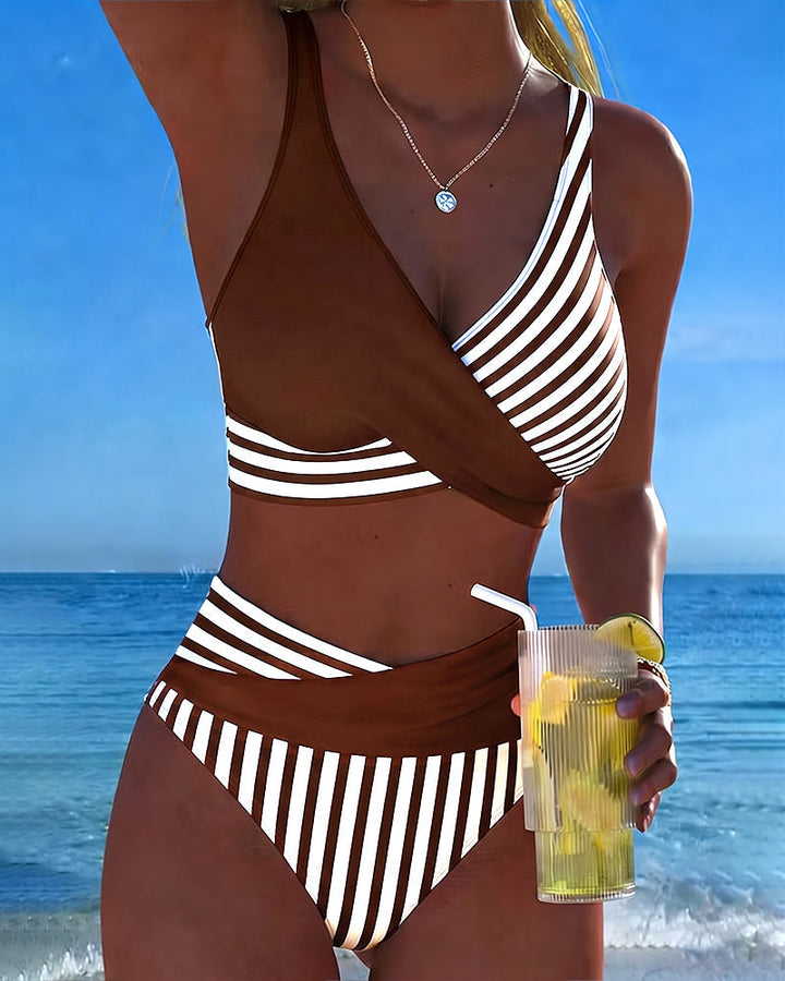 Olivia Sydney - Elegant Striped Bikini