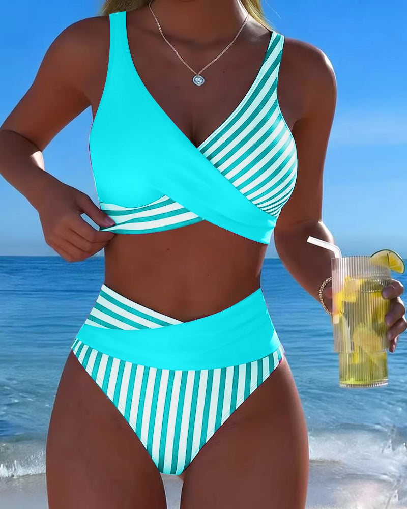 Olivia Sydney - Elegant Striped Bikini