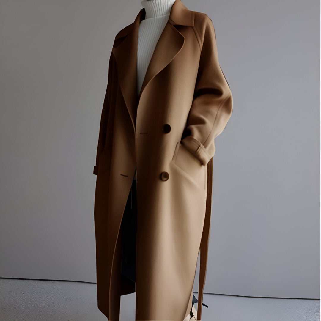 Olivia Sydney - Elegant coat with structured belt