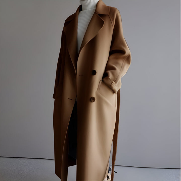 Olivia Sydney - Elegant coat with structured belt