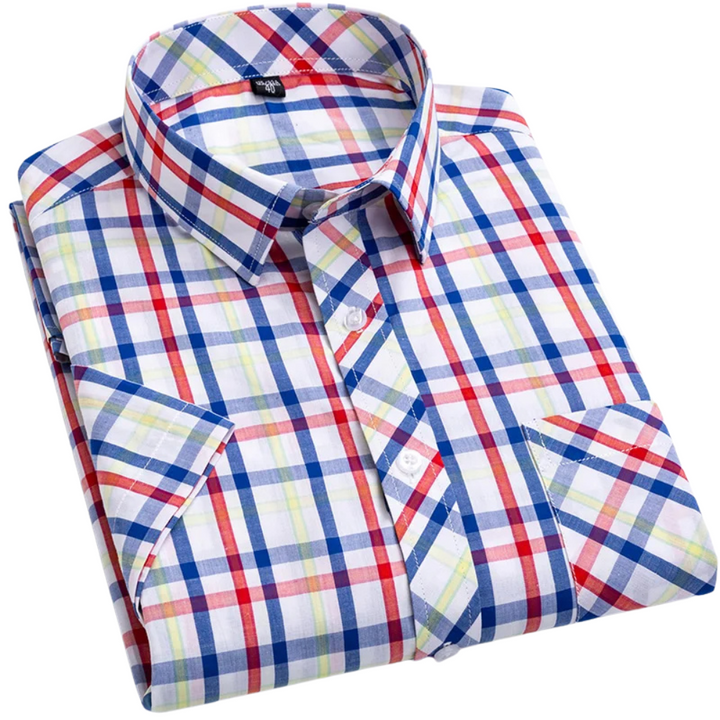 Olivia Sydney - Checkered Cotton Short Sleeve Shirt
