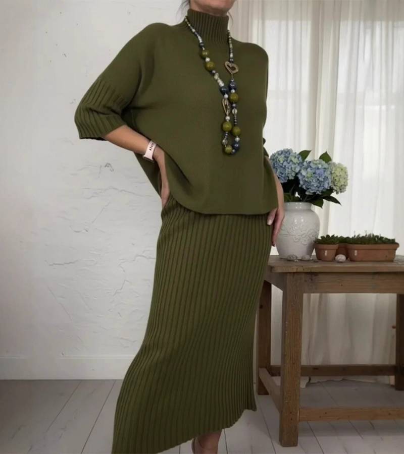Olivia Sydney - Knit Set with Corduroy Skirt