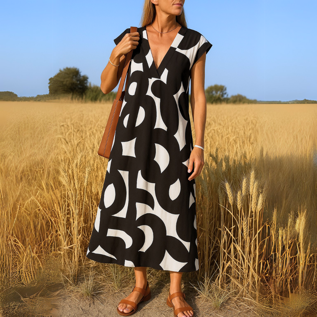 Olivia Sydney - V-Neck Flowing Dress