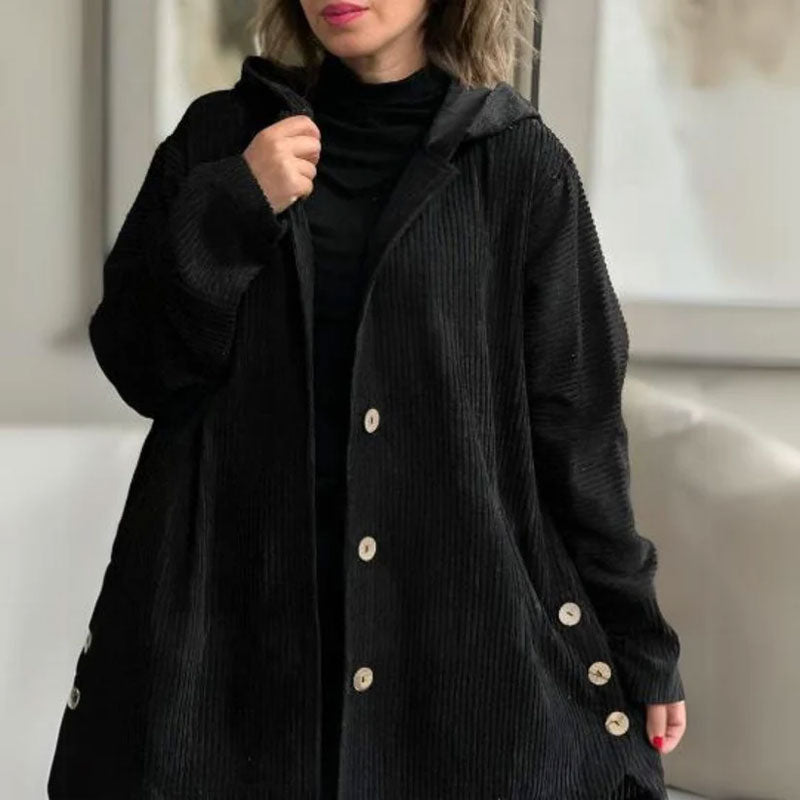 Olivia Sydney - Casual Corduroy Hoodie Jacket for Autumn