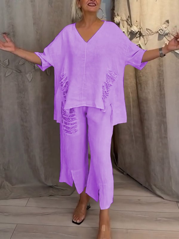 Olivia Sydney - Two-piece summer set with effortless elegance and fluid comfort for sunny days