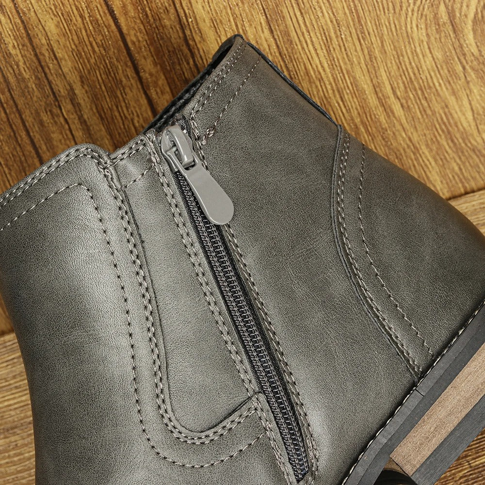 Olivia Sydney - Leather Chelsea Boots