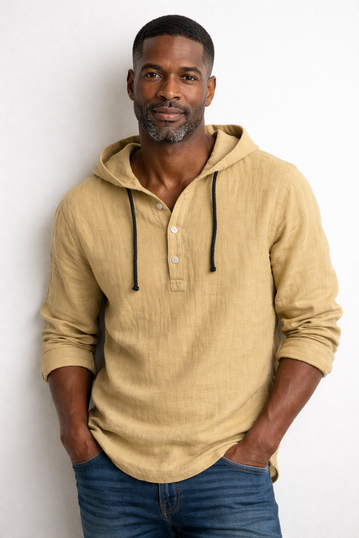 Olivia Sydney - Hooded Linen Shirt