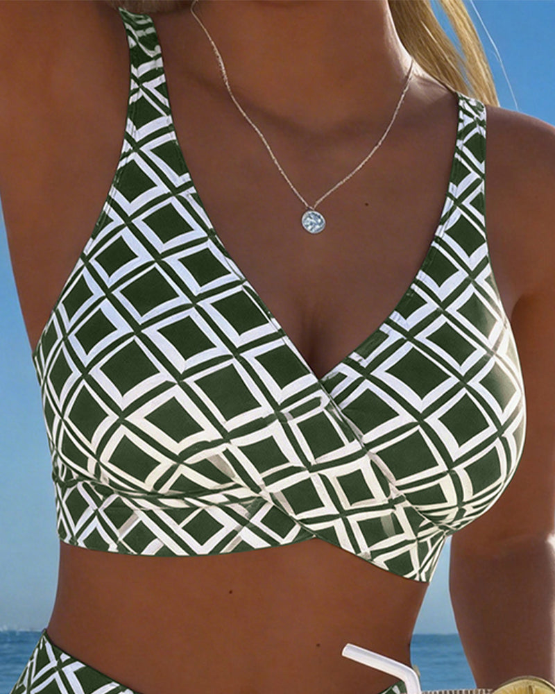 Olivia Sydney - High-Cut Printed Bikini