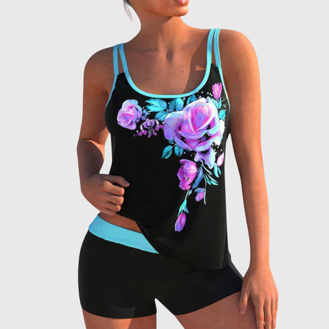 Olivia Sydney - Floral Tankini Set with Shorts