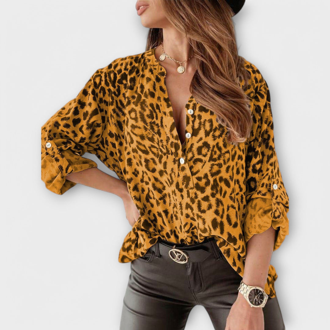 Olivia Sydney - Modern Leopard Print Blouse
