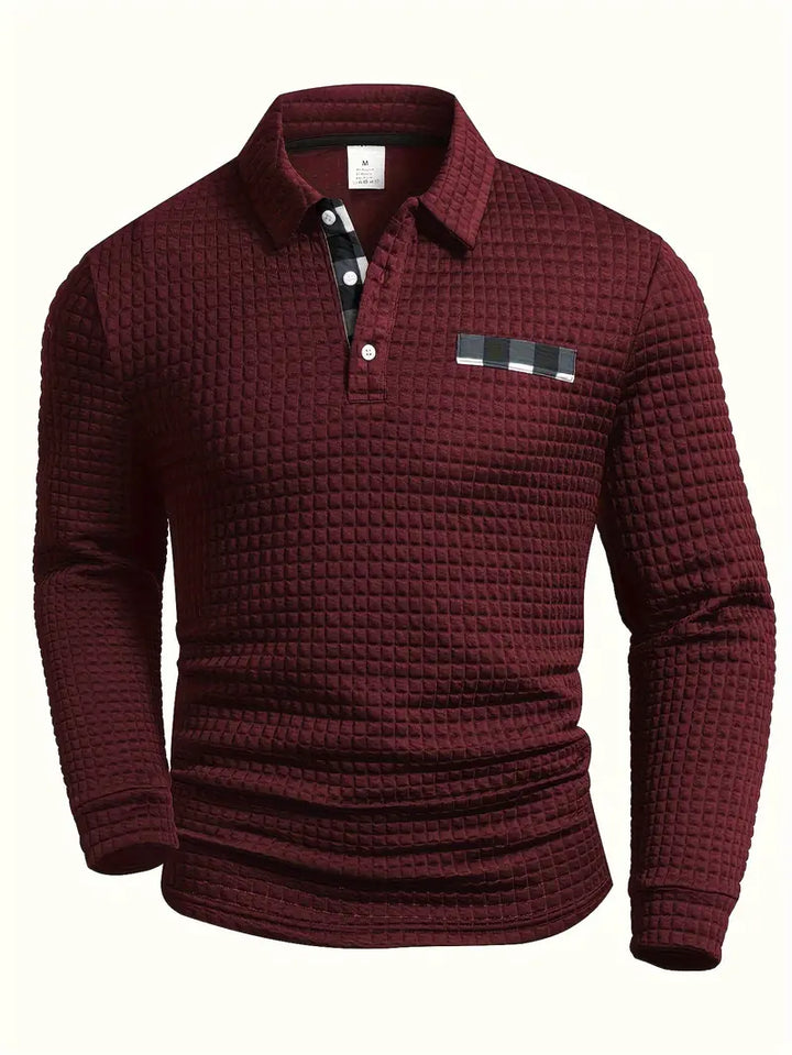 Olivia Sydney - Textured Polo Sweater