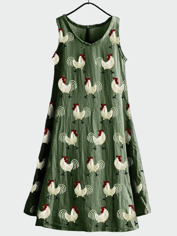 Olivia Sydney - Rooster Print Dress