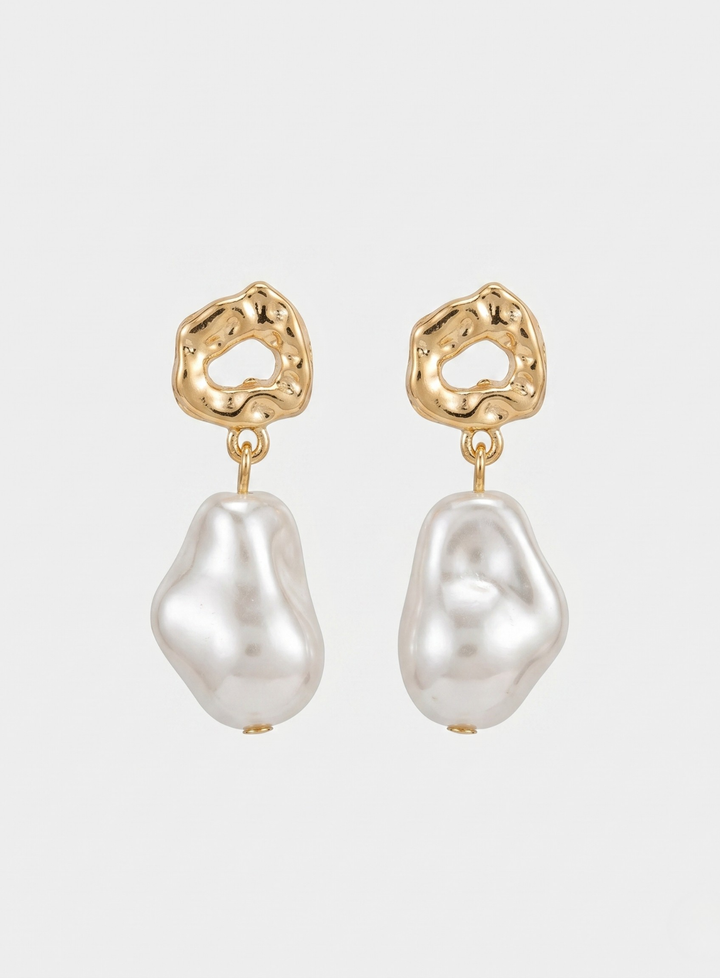 Olivia Sydney - Pearl Sculpture Earrings