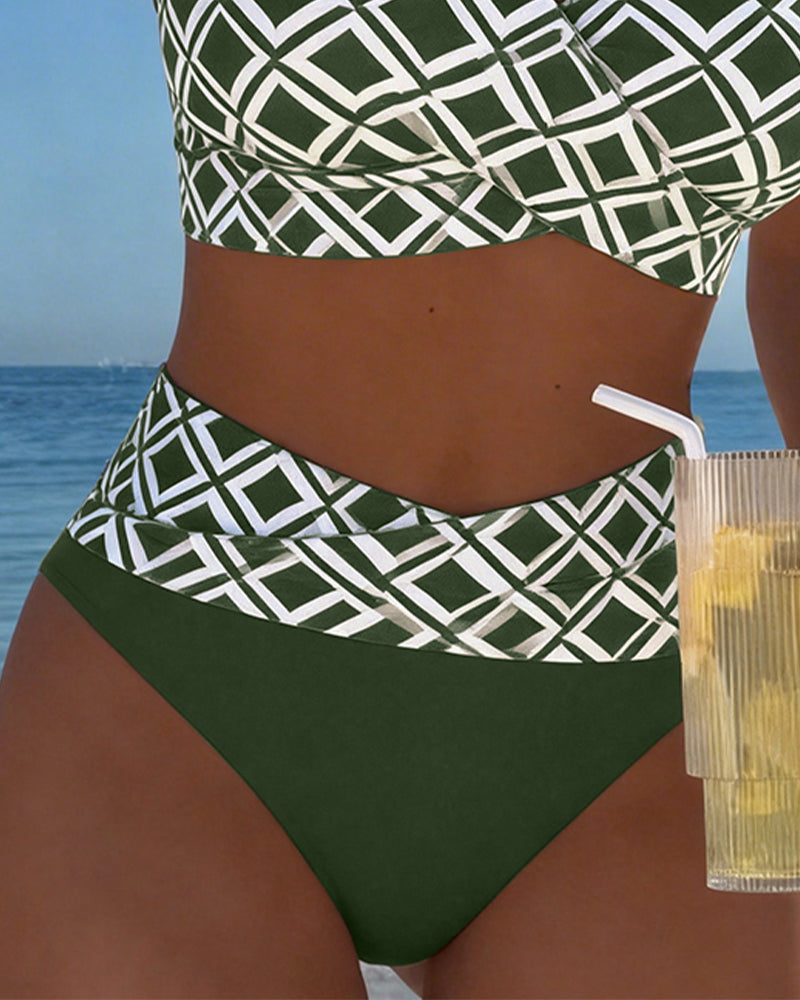 Olivia Sydney - High-Cut Printed Bikini