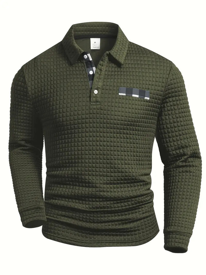 Olivia Sydney - Textured Polo Sweater