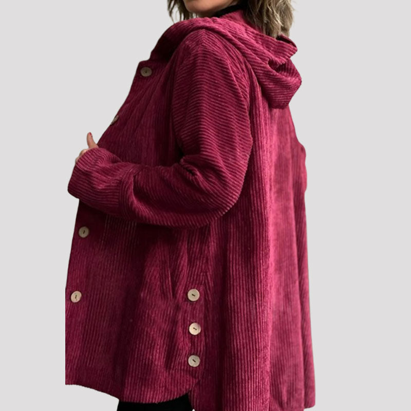 Olivia Sydney - Casual Corduroy Hoodie Jacket for Autumn