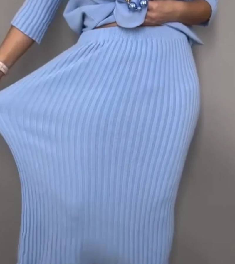 Olivia Sydney - Knit Set with Corduroy Skirt