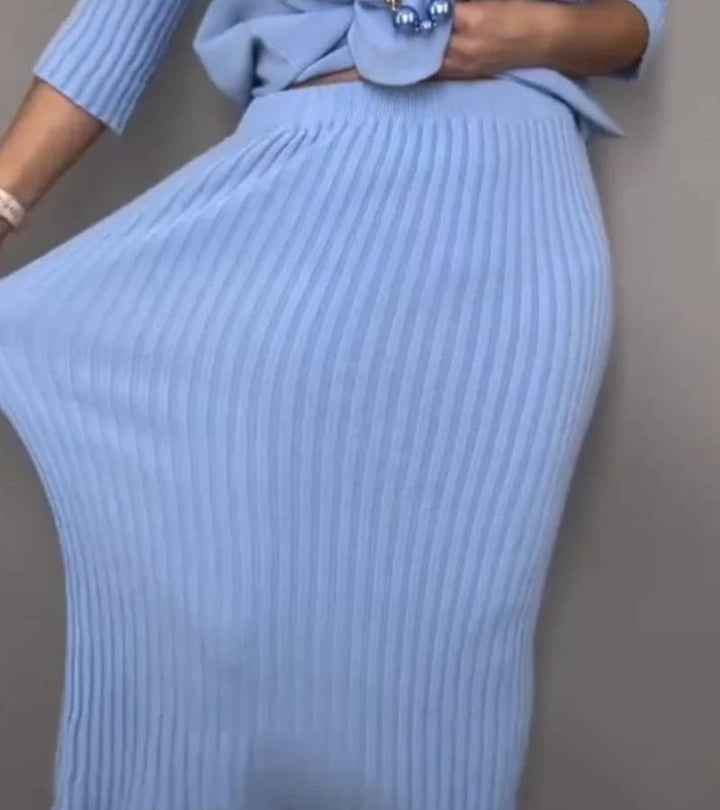 Olivia Sydney - Knit Set with Corduroy Skirt