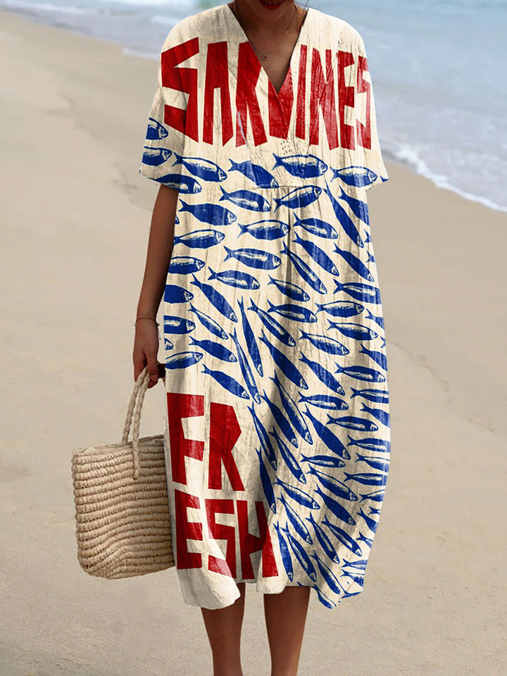 Olivia Sydney - Sardine Pattern Dress
