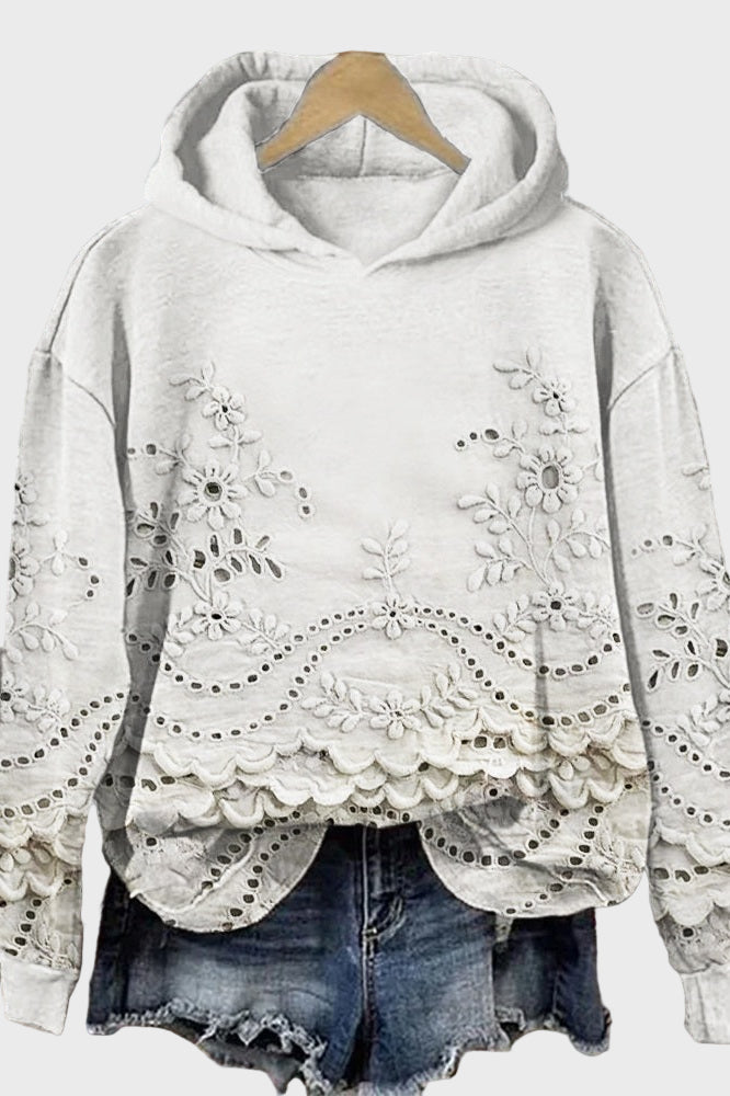 Olivia Sydney - Lace Hooded Sweatshirt