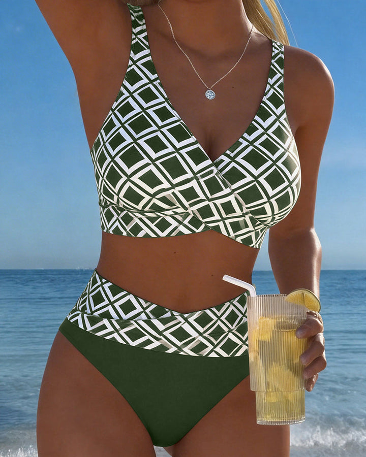 Olivia Sydney - High-Cut Printed Bikini